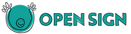 Logo Open Sign